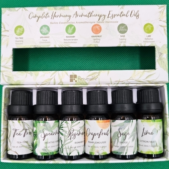 NIB RESVERALIFE Complete Harmony Aromatherapy Essential Oils Set of 6 - Picture 2 of 12